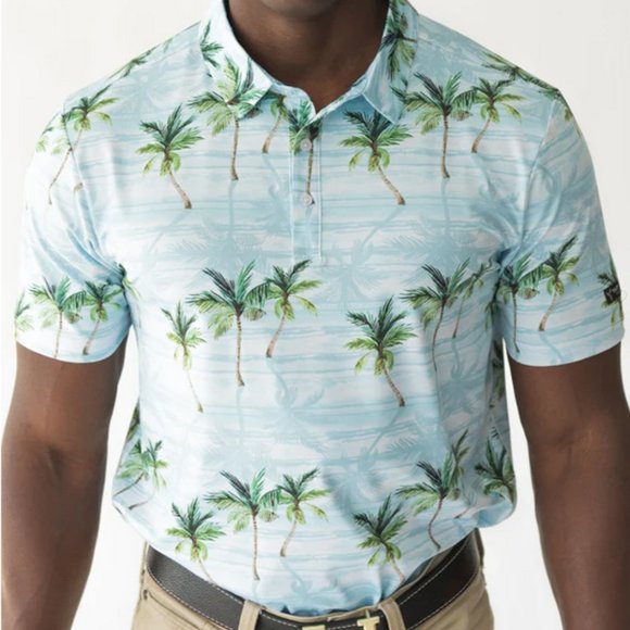 Yatta Golf Polo in Makani Olu Olu Tropical Tiki - Picture 2 of 12